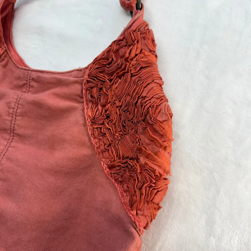 Anthropologie Miss Albright Philadelphia Hobo Handbag Desert Coral Shoulder Bag
